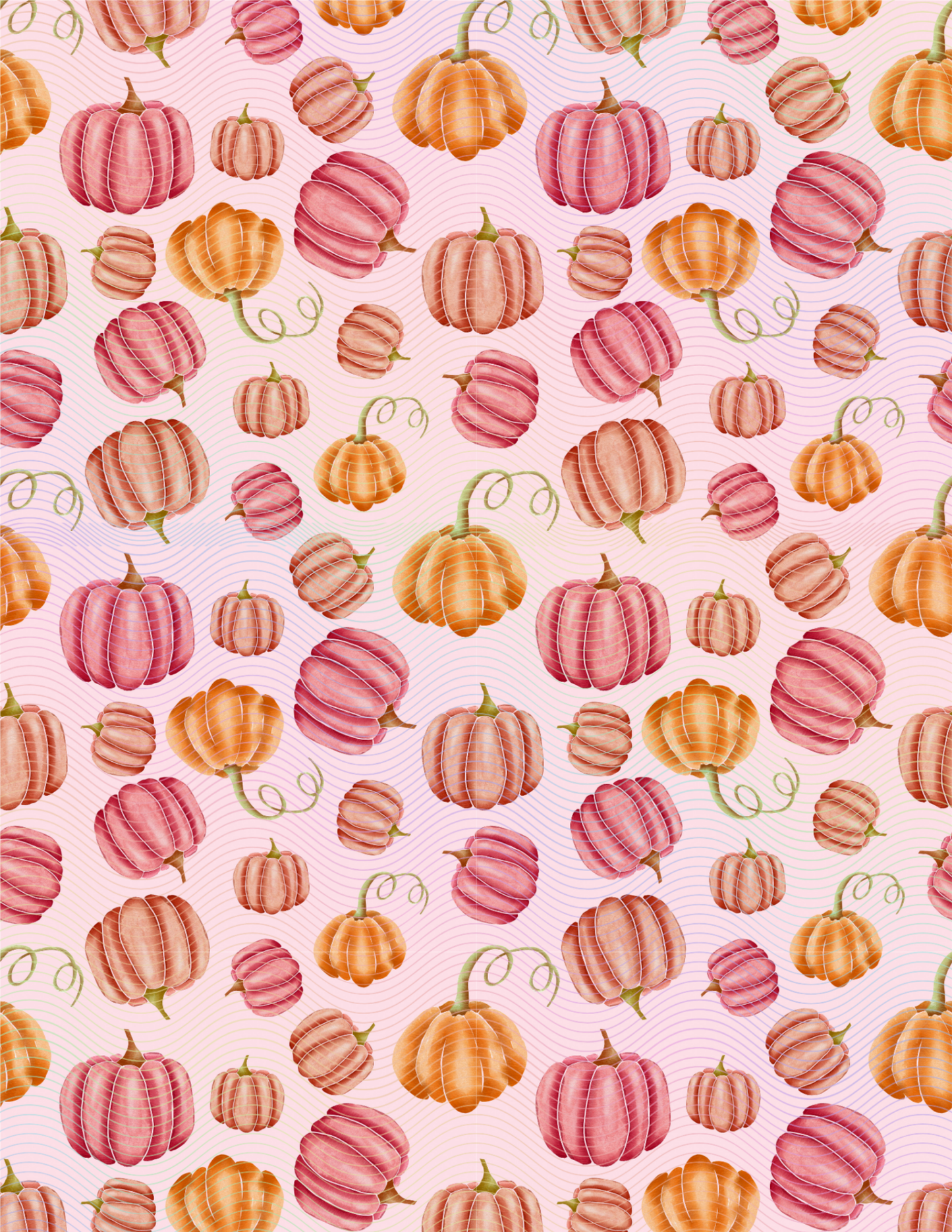 Pink Pumpkins Transfer Sheet