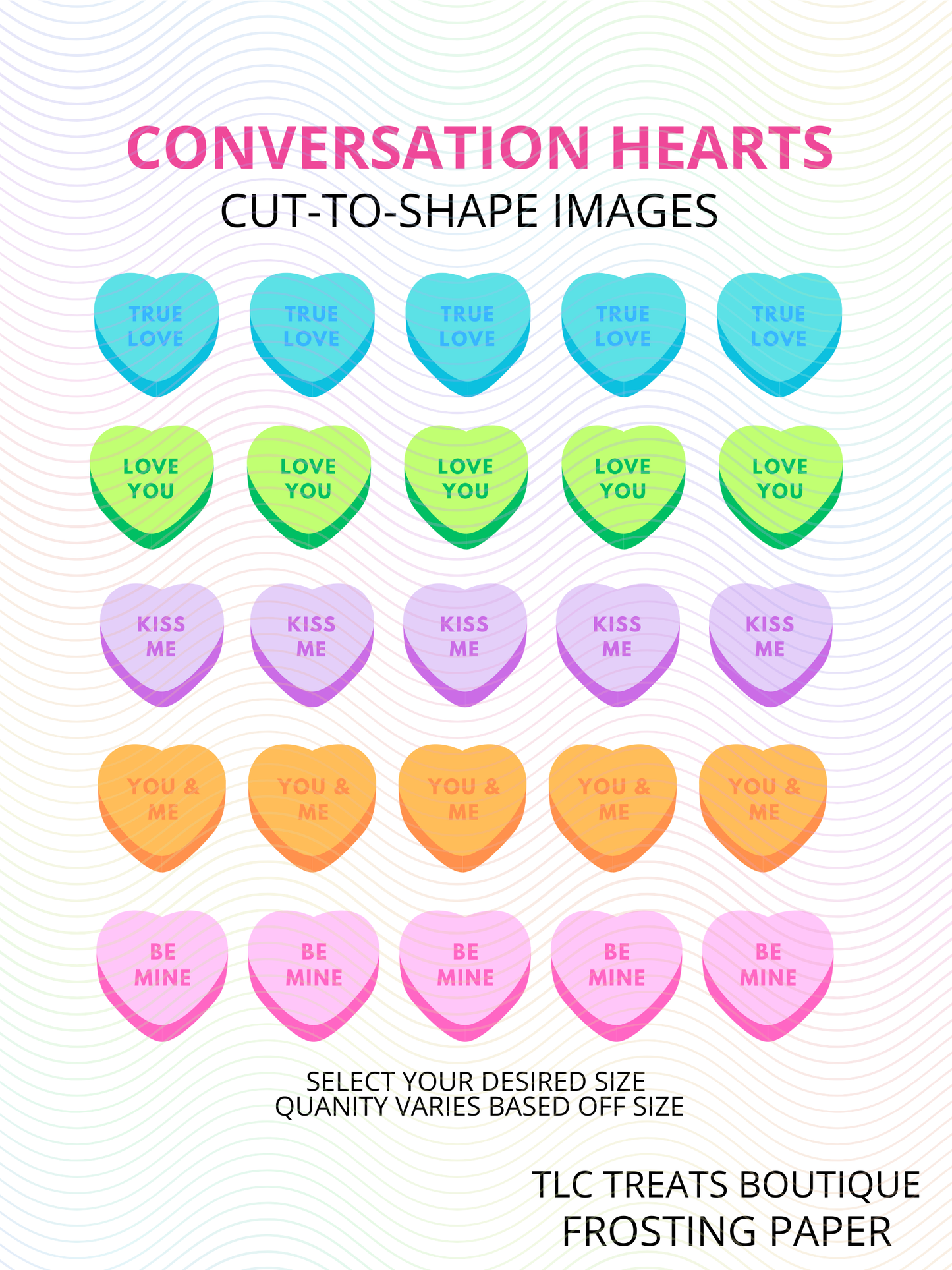 Conversation Hearts (Cut-to-shape)