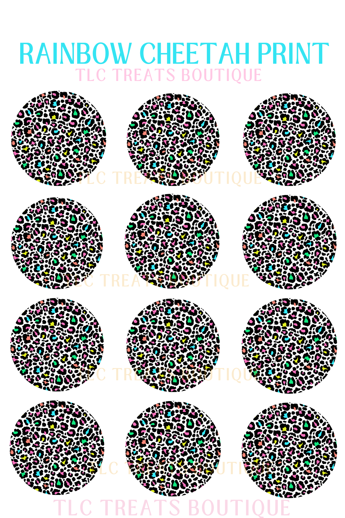 Rainbow Cheetah Print