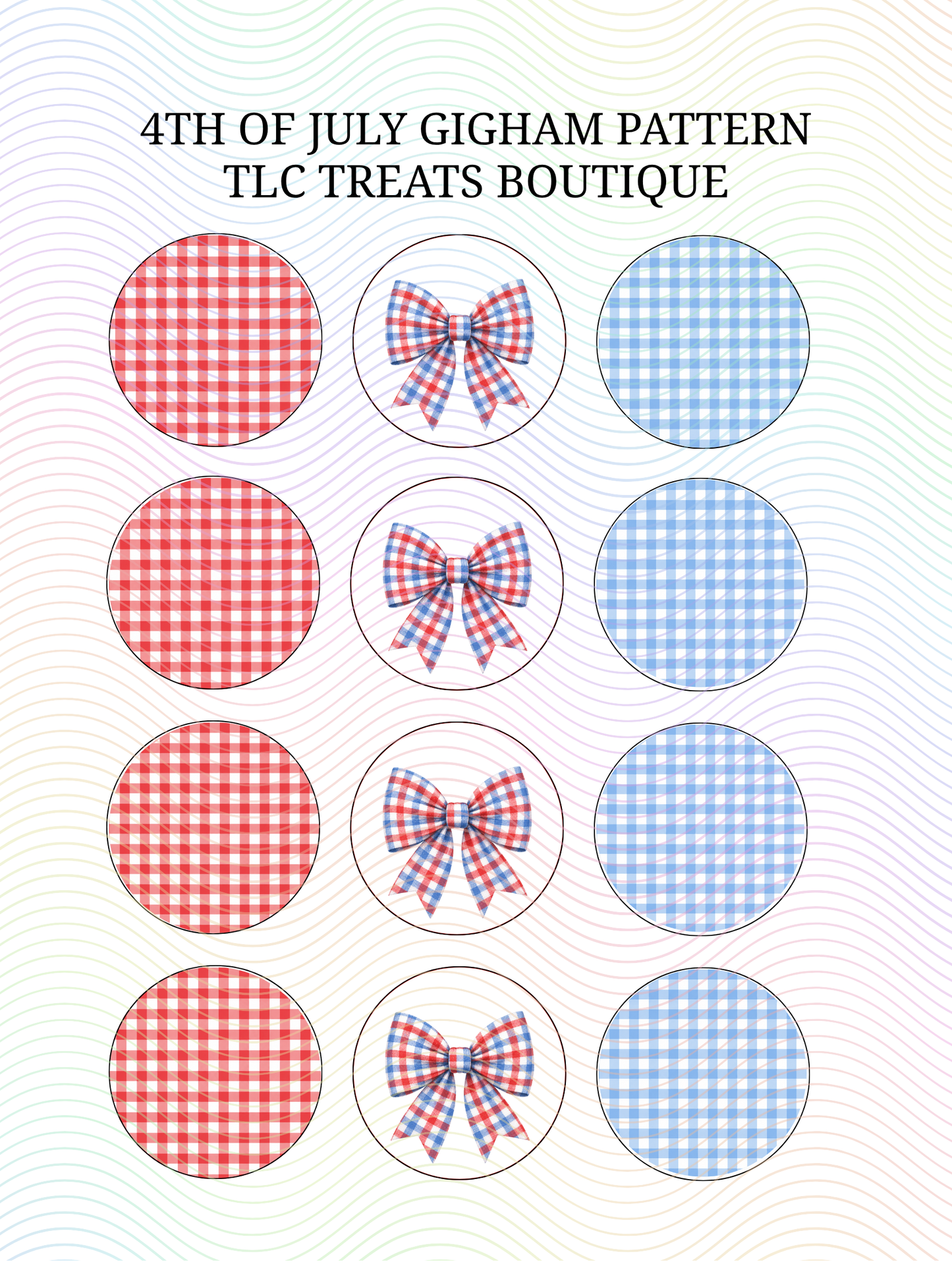 4th of July gingham pattern