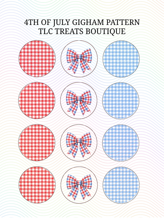 4th of July gingham pattern