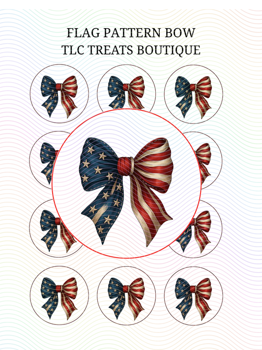 Flag pattern bow