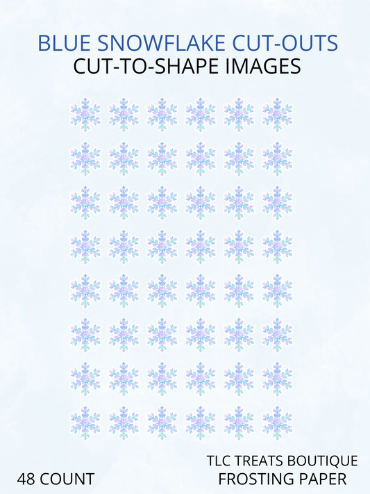 Blue snowflake cut-outs