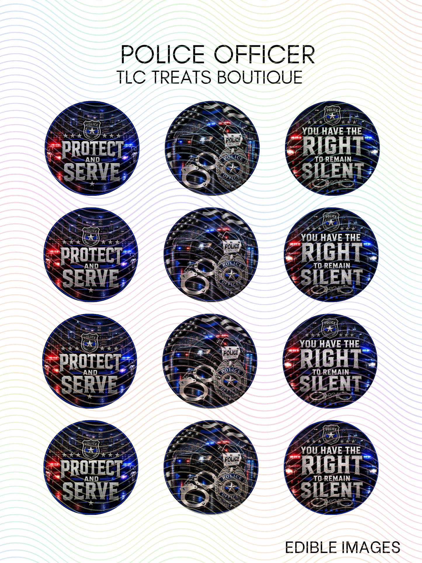 Police Officer - Edible Images