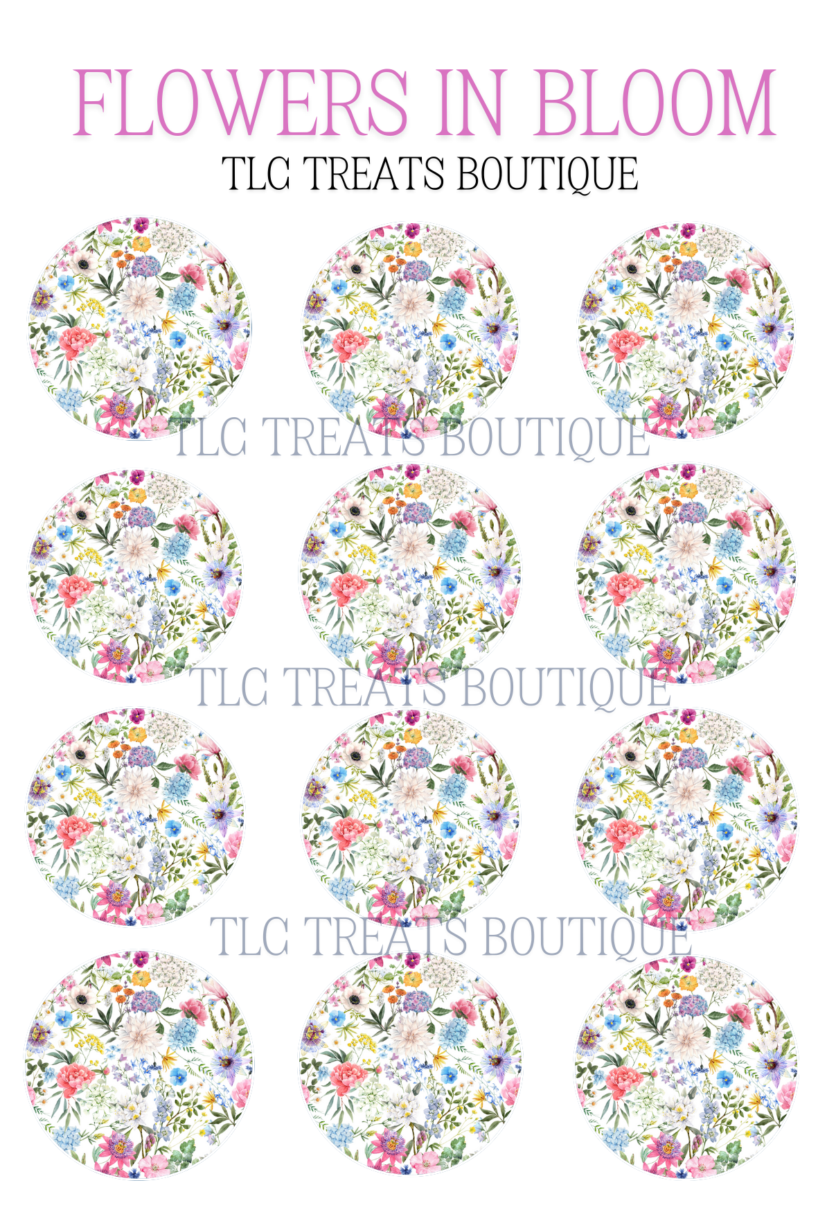 Flowers In bloom pattern