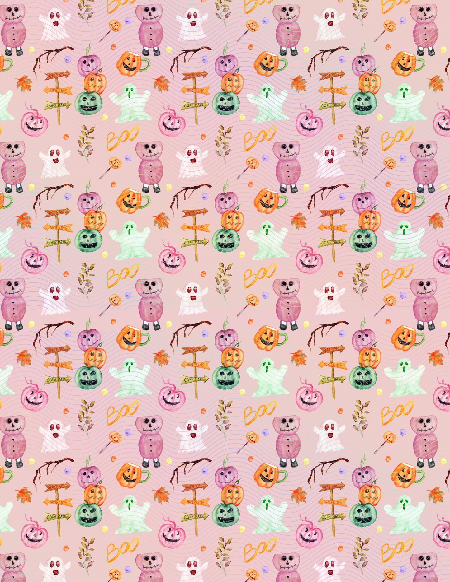 Spooky & Pink Full Transfer Sheet