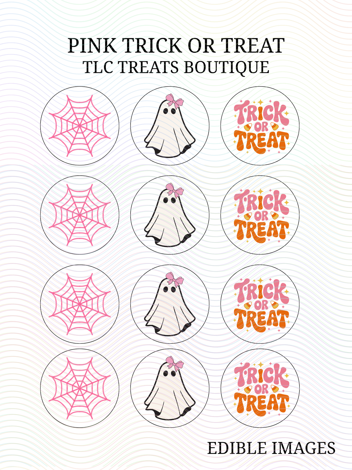 Pink trick or treat - Edible Images