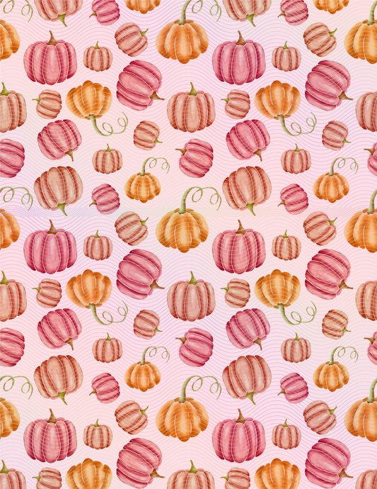 Pink Pumpkins Transfer Sheet