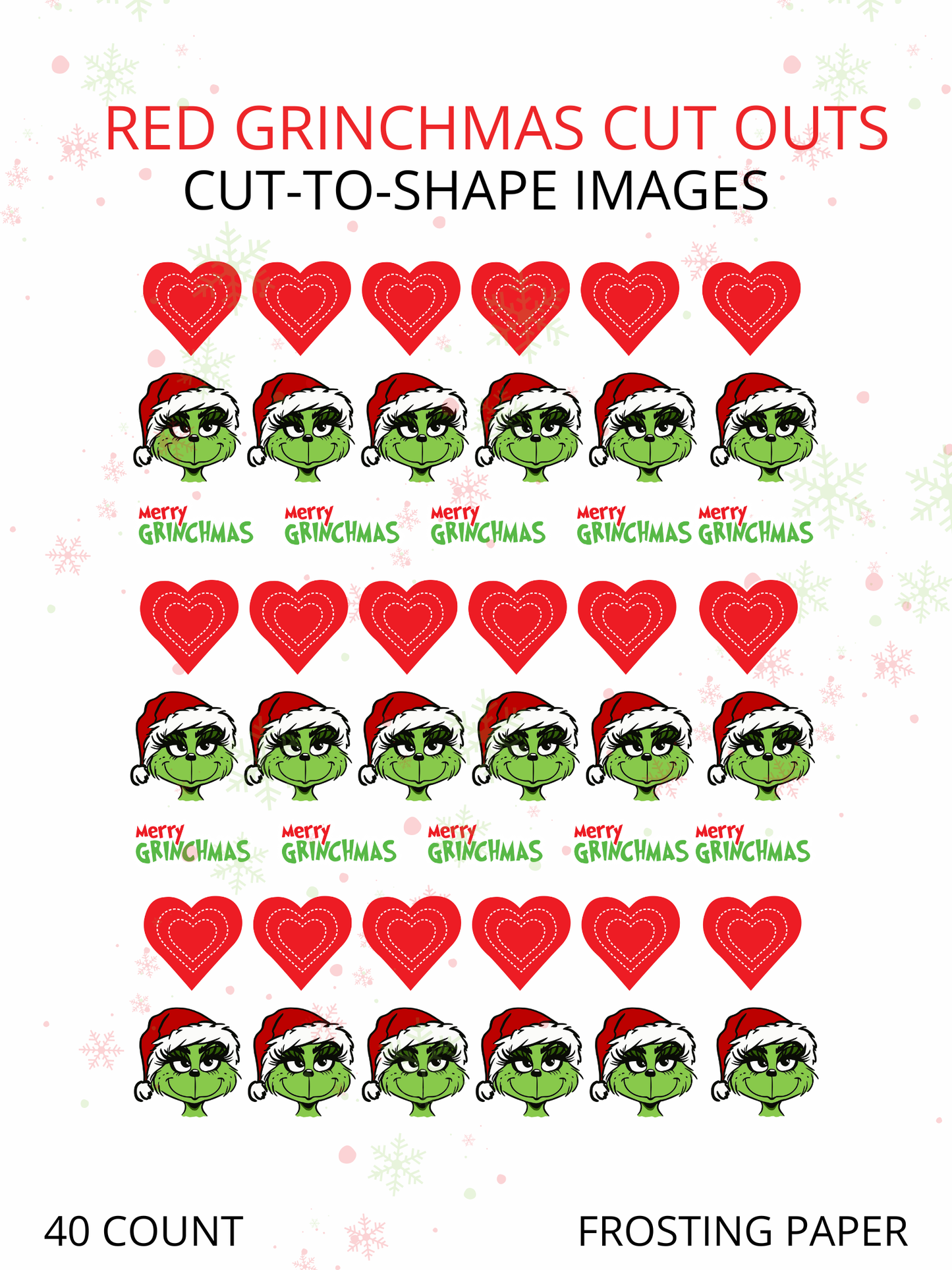 Red Grinchmas Cut-outs