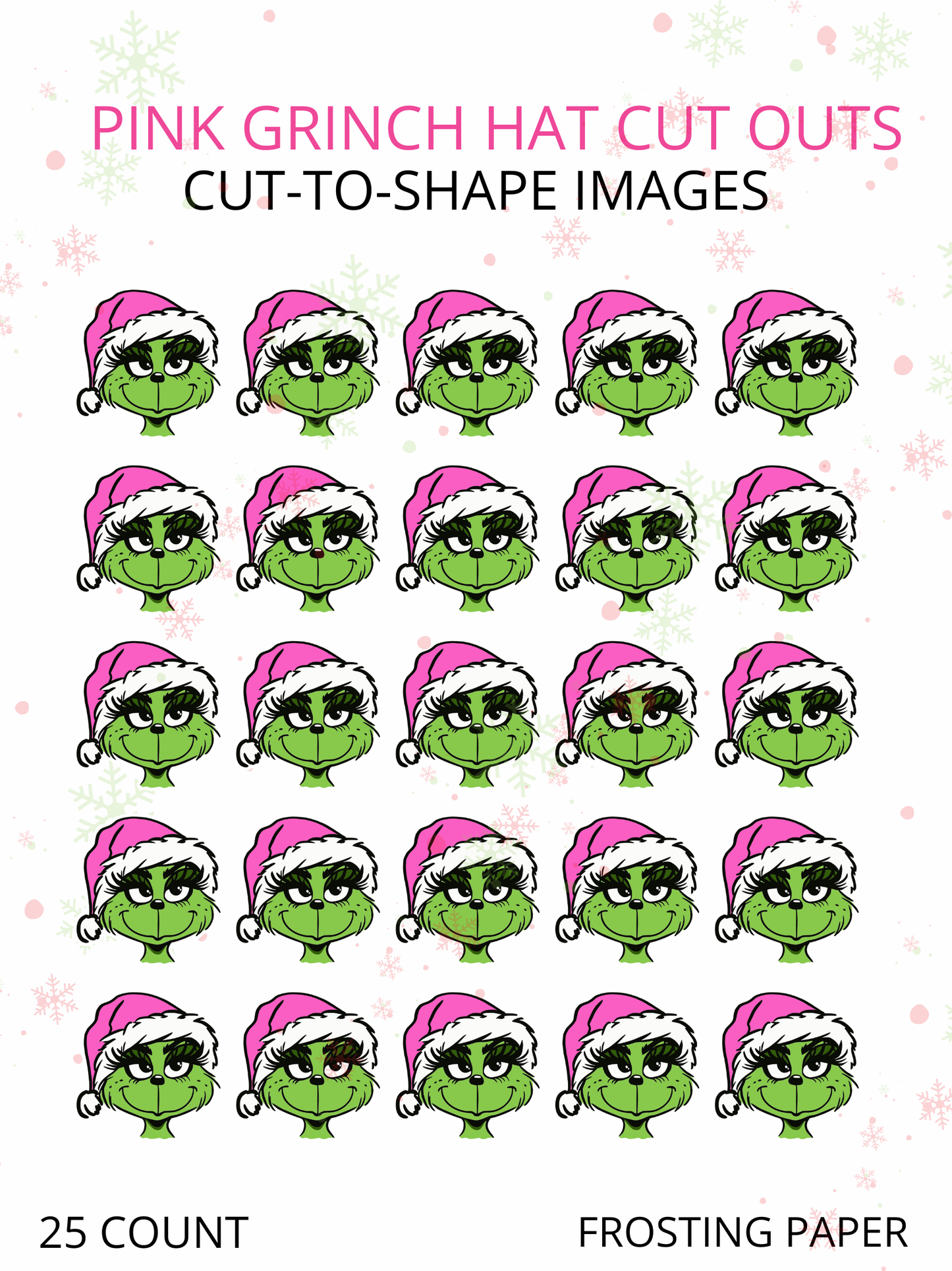 Pink Grinch cut out