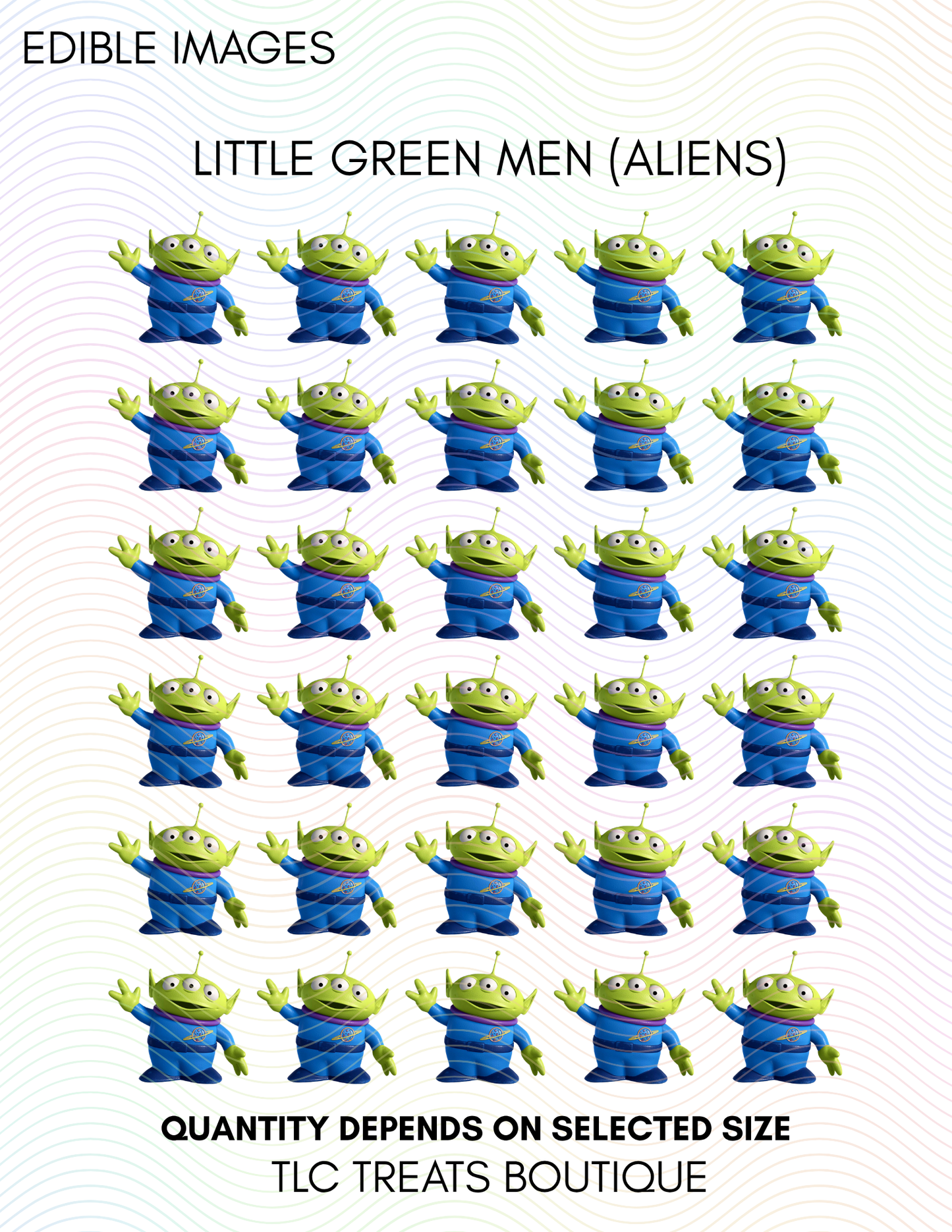 Little Green Men - Cut-to-shape Edible Images, Toy Story