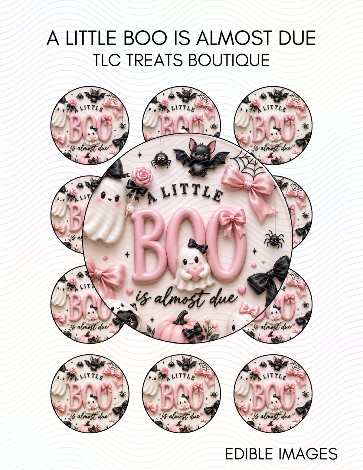 A lil boo is almost due - Edible Images