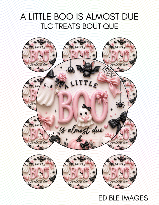 A lil boo is almost due - Edible Images