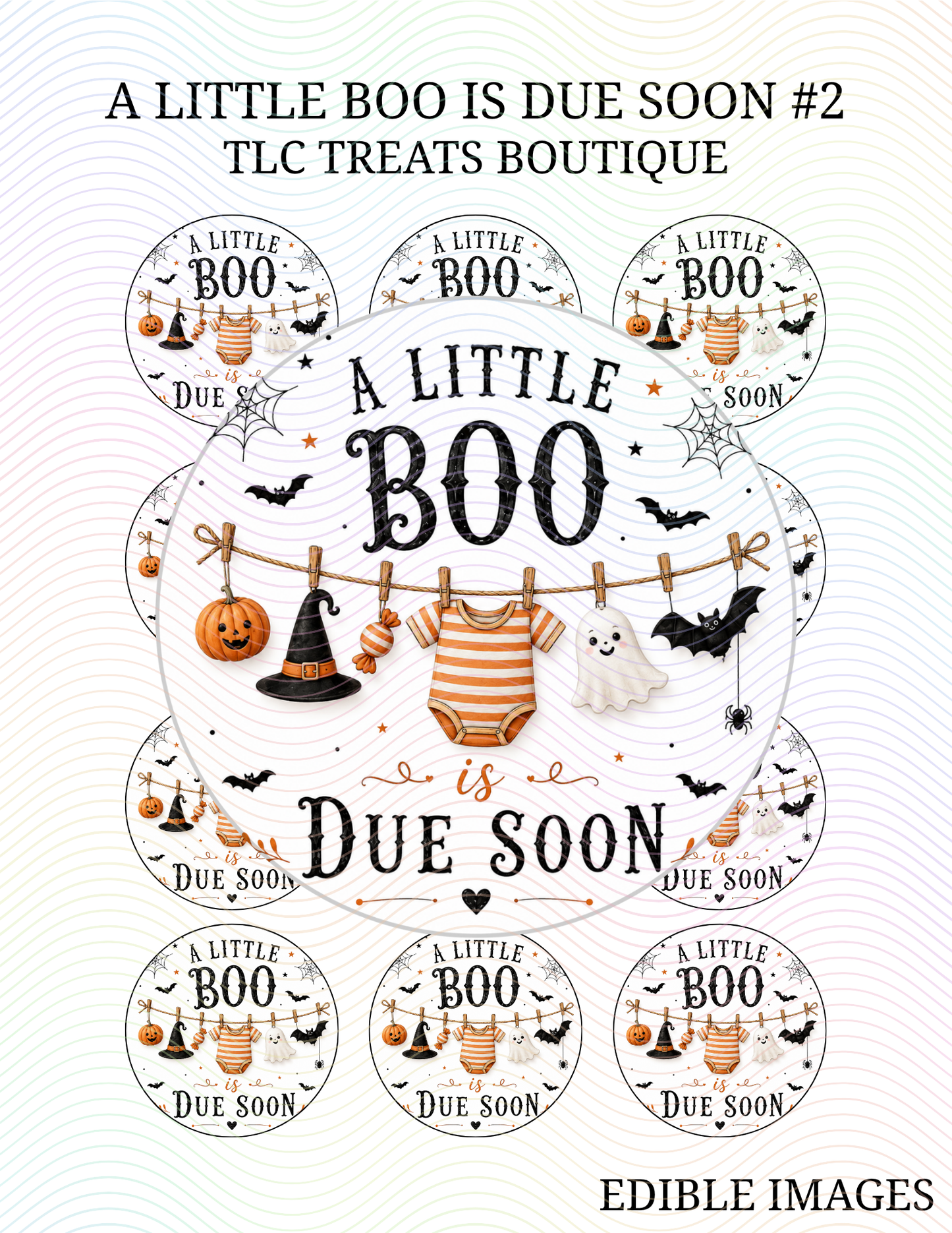 A little boo is due soon #2 - Edible Images