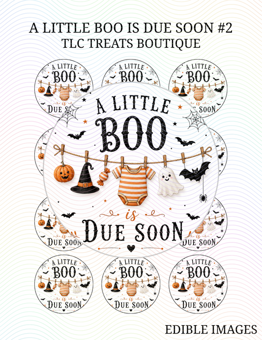 A little boo is due soon #2 - Edible Images
