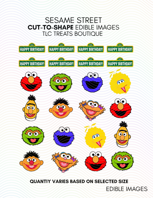 Sesame Street- Cut to shape edible Images