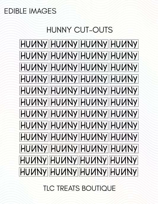 "Hunny" Precut Edible Images, Edible Icing Toppers, Frosting Paper