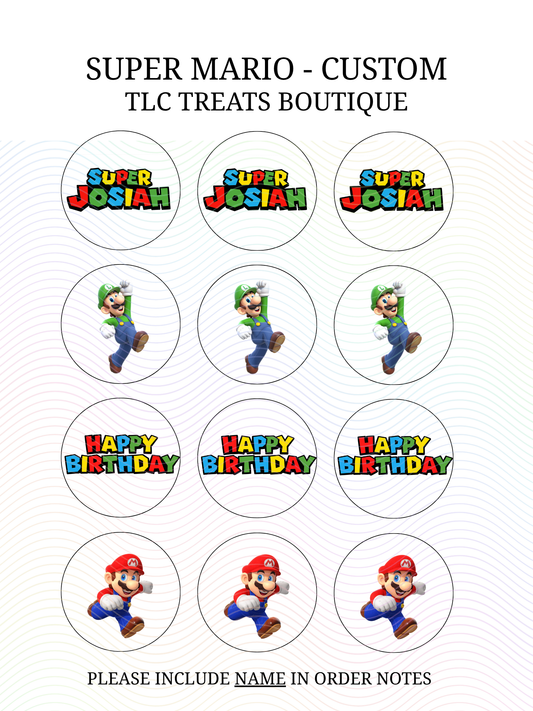 Super Mario Edible Images - Custom