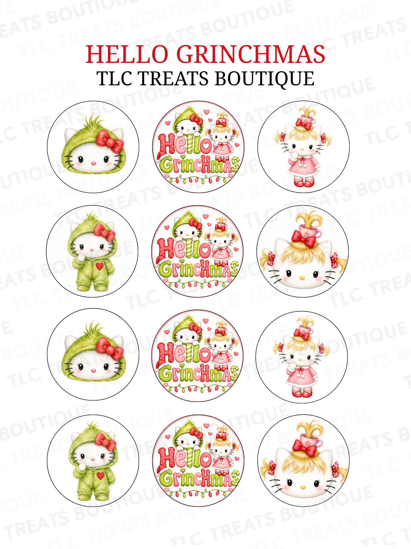 Hello Grinchmas - Edible Images/Toppers